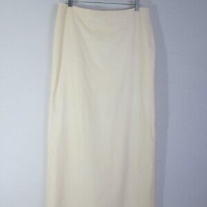 Talbots Womens 14 Cream Ivory Wool Maxi Skirt Holiday Preppy Classic A Line 34"